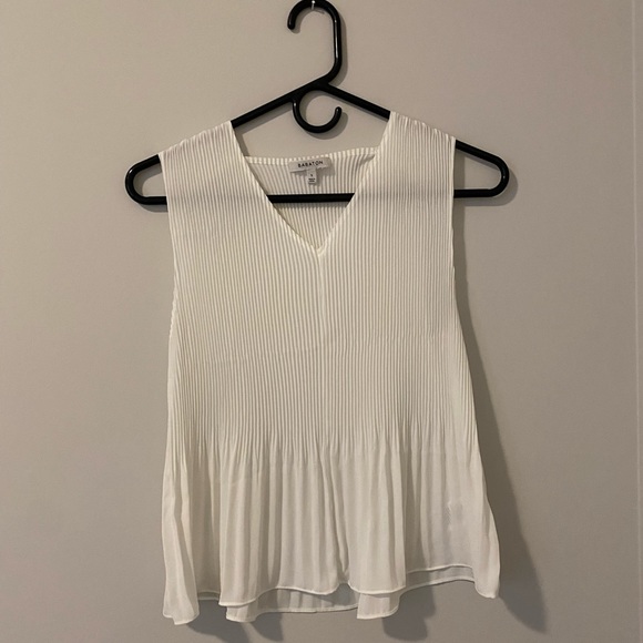 Babaton white ruffled tank top, size S. - Picture 1 of 1